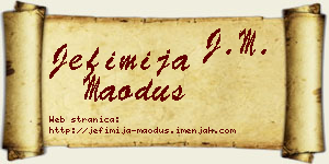 Jefimija Maoduš vizit kartica